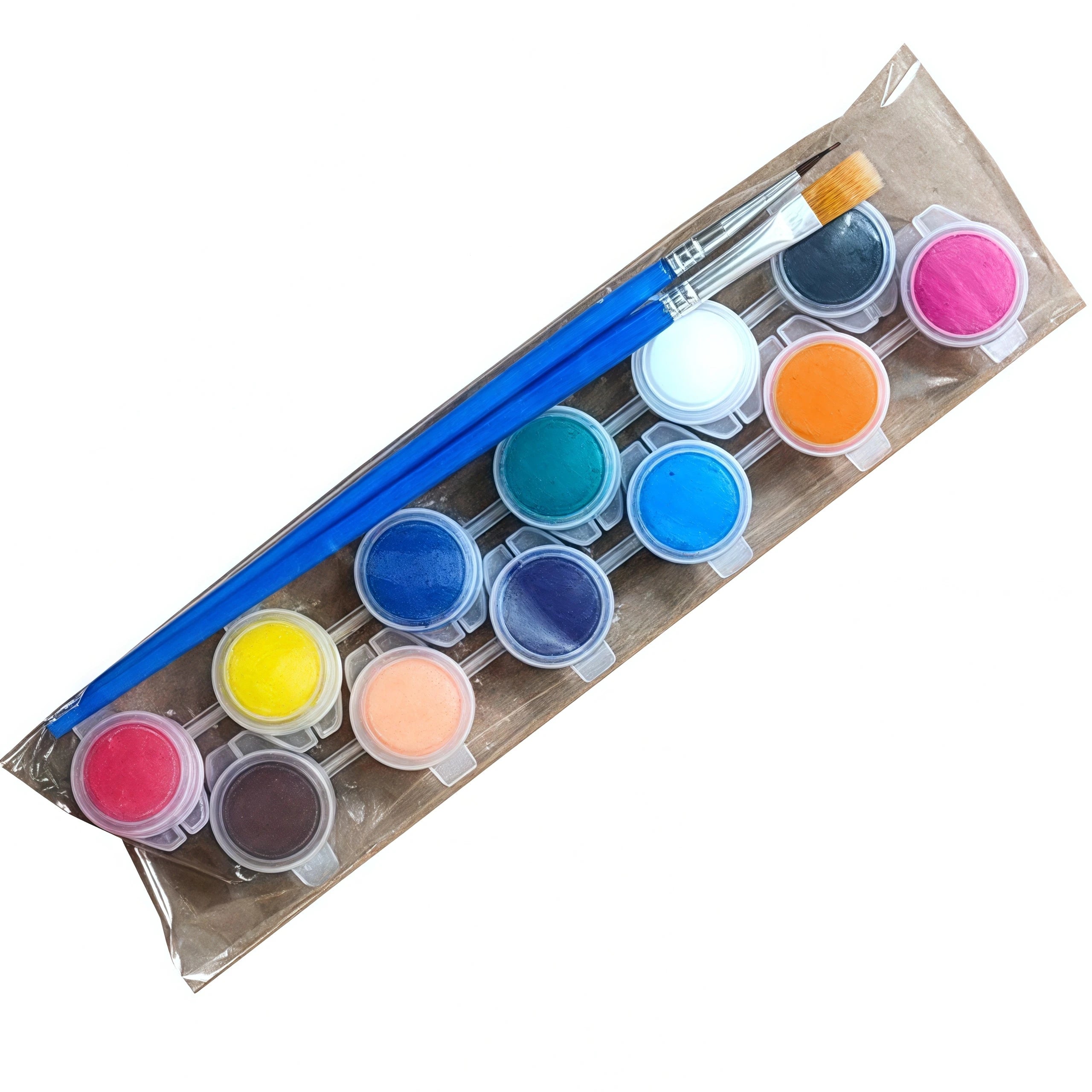Acrylic Pigment Paint Set — Multi-Surface Art Kit with Built-in Brush