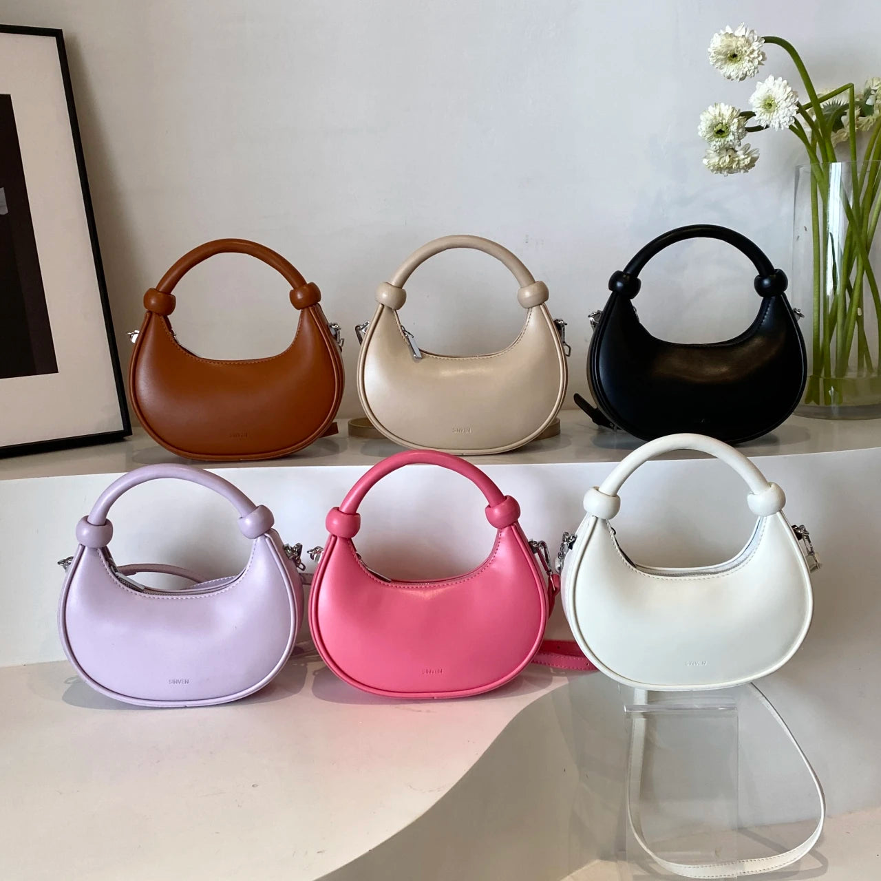 Half Moon Hobo Bag — Soft Leather Shoulder Bag & Crossbody Purse