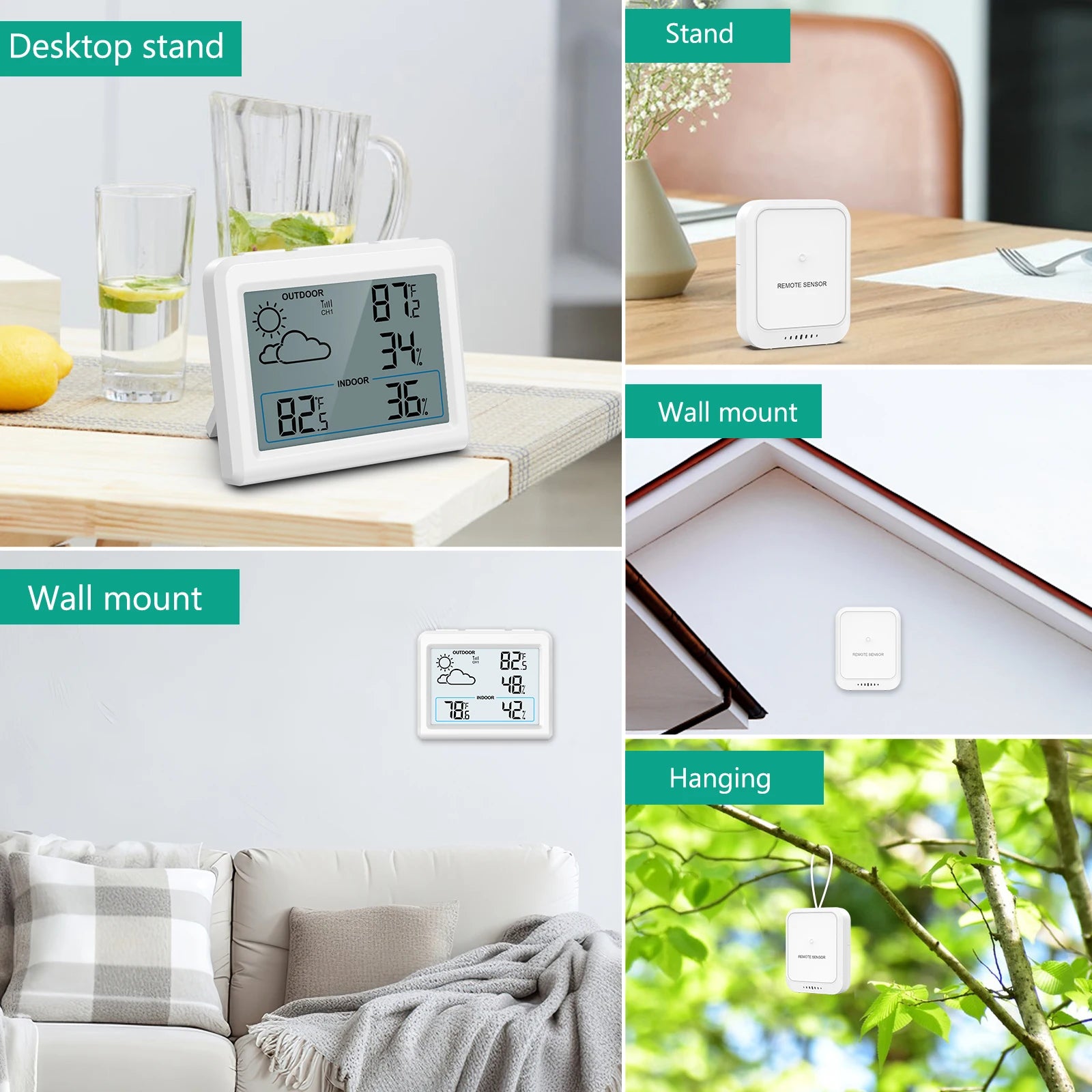 ORIA Wireless Weather Station — Indoor and Outdoor Temperature Monitor