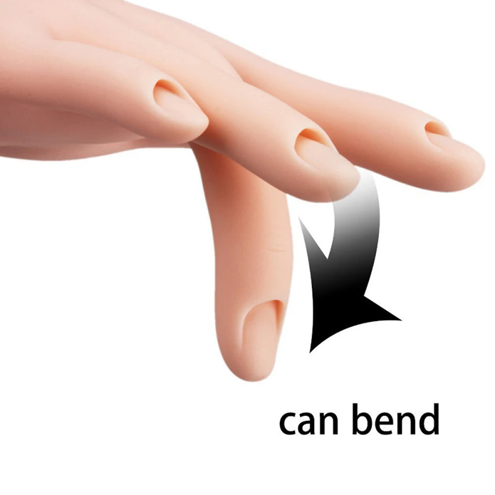 Houselin Flexible Nail Practice Hand — Realistic Silicone Mannequin for Manicure Training