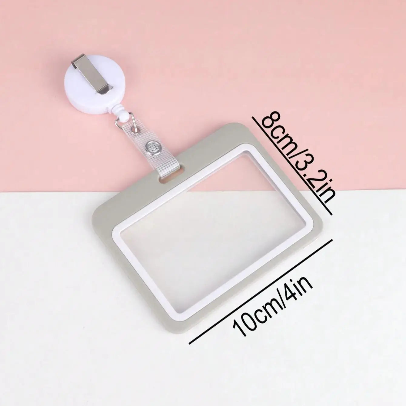 Retractable Badge Lanyard — Clear ID Card Holder for Work and School