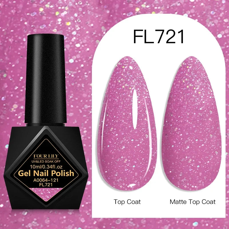 Four Lily Gel Nail Polish — Long Lasting Semi-Permanent Manicure Set