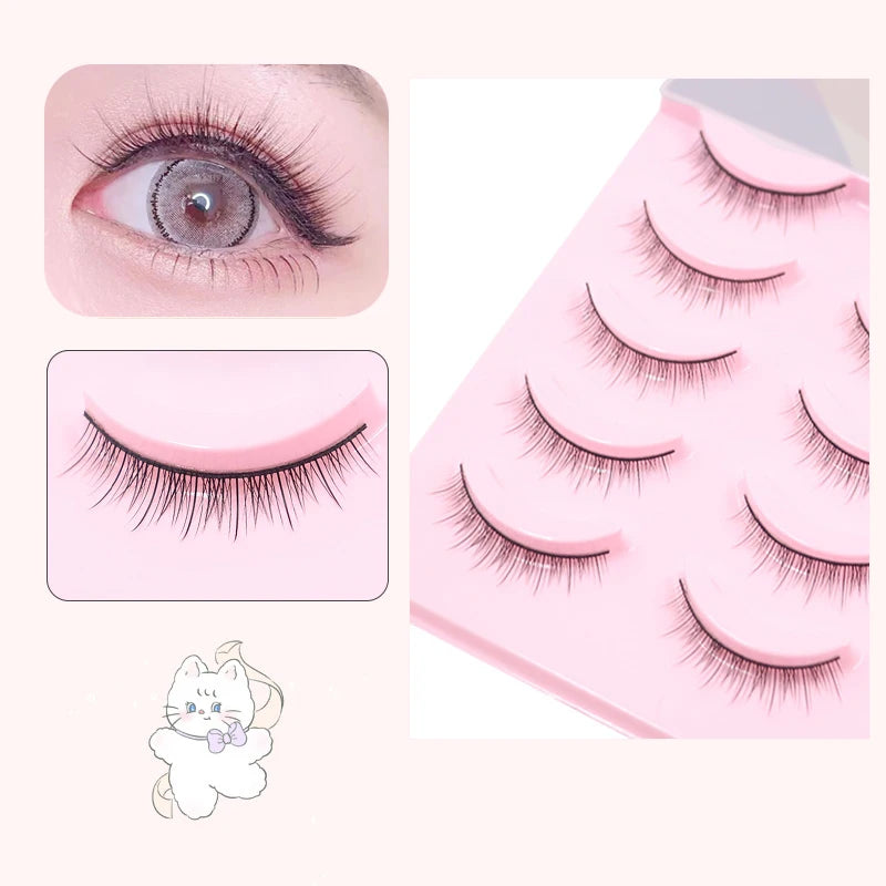 BLINKWAVE Natural False Eyelashes — C-Curve Strip Lashes for Daily Wear