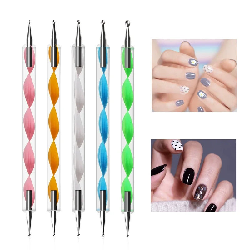 Nail Art Dotting Tool Set — Professional Manicure & Marbleizing Pen