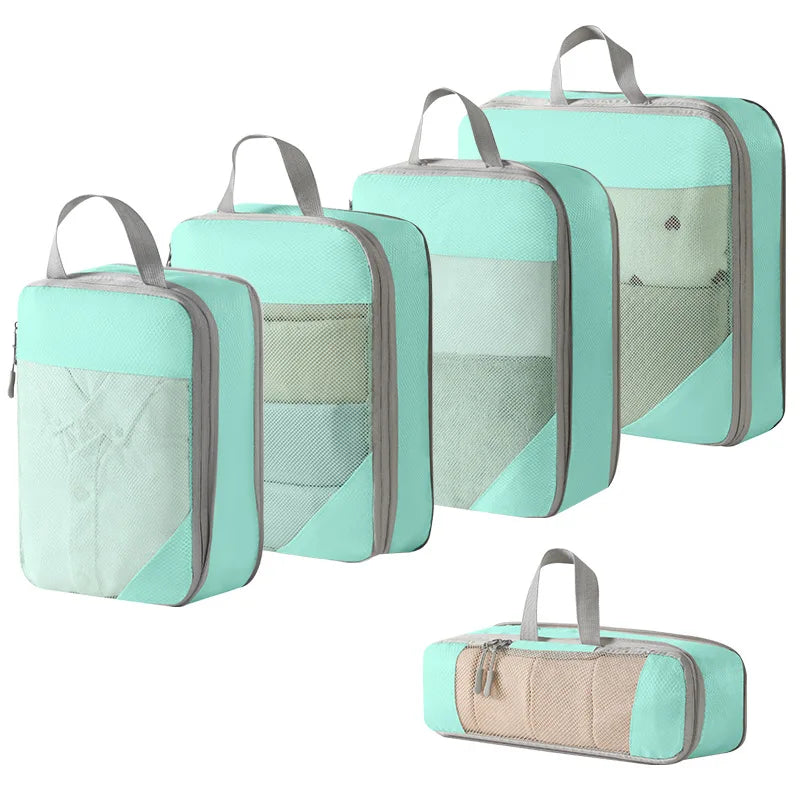 Compression Packing Cubes — Expandable Suitcase Organizers for Travel