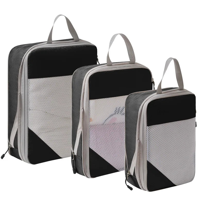 Travel Packing Cube Set — Lightweight Compression Storage Bags