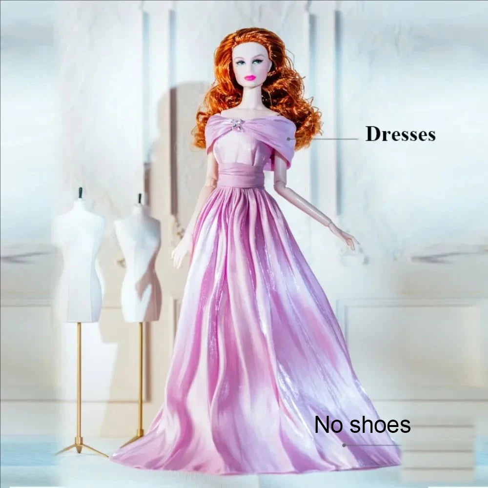Xianxian Princess European Lace Golden Dress — Elegant Doll Clothing Set