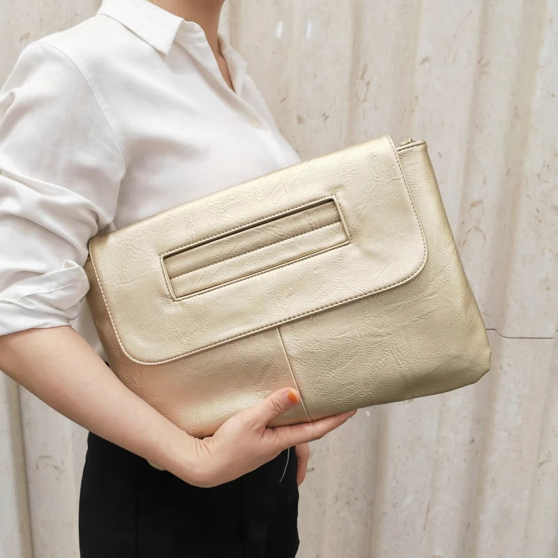 NIGEDU Women's PU Leather Crossbody Bag — Versatile Laptop Pouch & Clutch