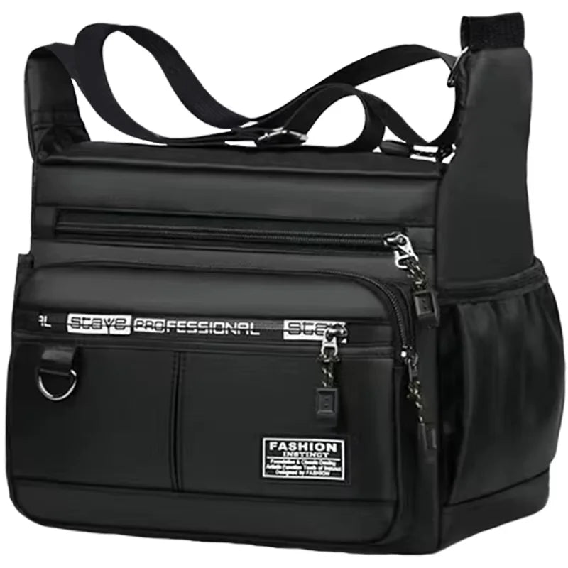 Men's Business Crossbody Bag — Multi-Pocket Professional Shoulder Bag