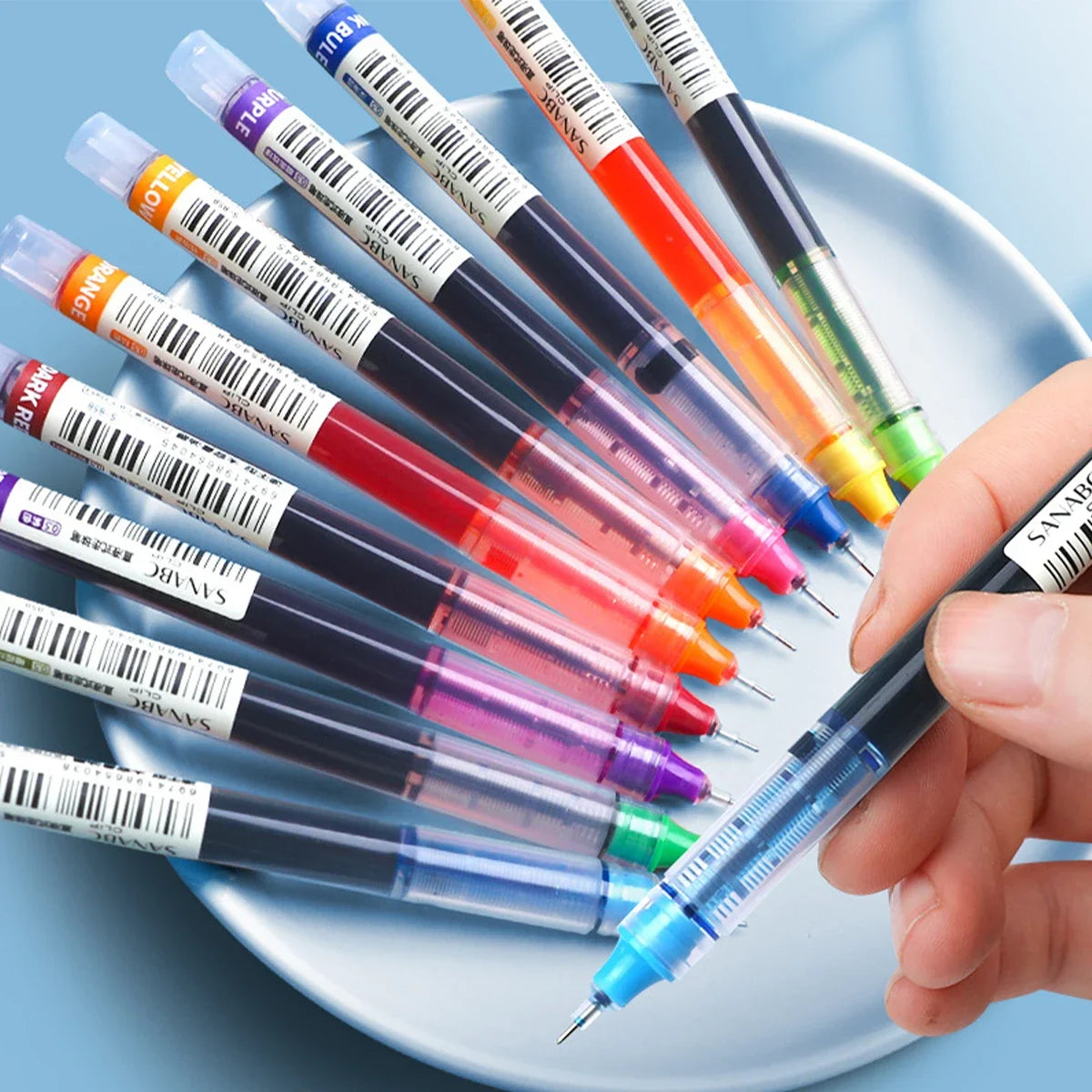 Colorful Gel Pen Set — Quick-Drying Liquid Ink for Writing and Drawing