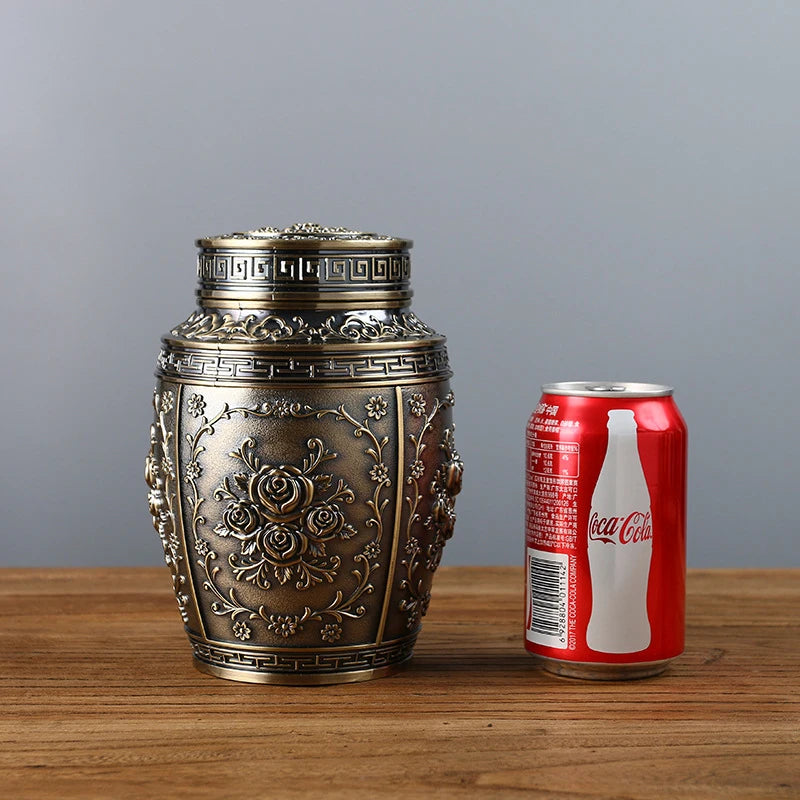 Metal Pet Memorial Urn — Keepsake Cremation Box for Small Animals