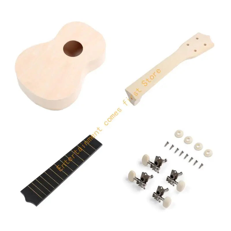DIY Paintable Ukulele Kit — Handmade Musical Instrument Craft Set
