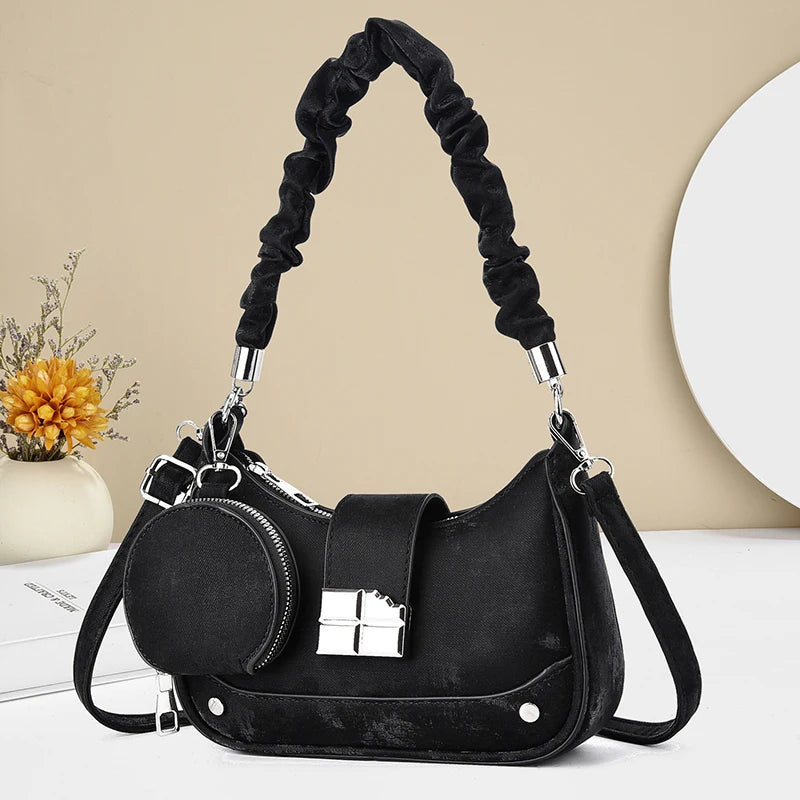 YaLePuck PU Leather Tote Bag — Large Capacity Shoulder Handbag