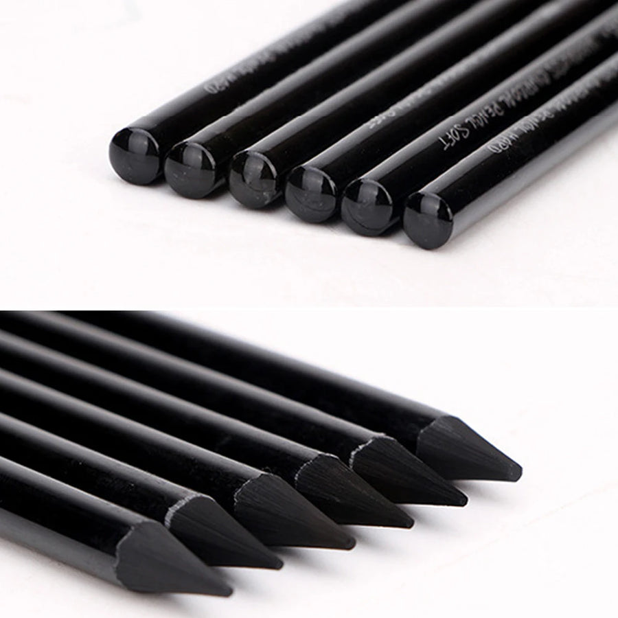 Woodless Charcoal Pencil Set — Professional Carbon Sketching Tools