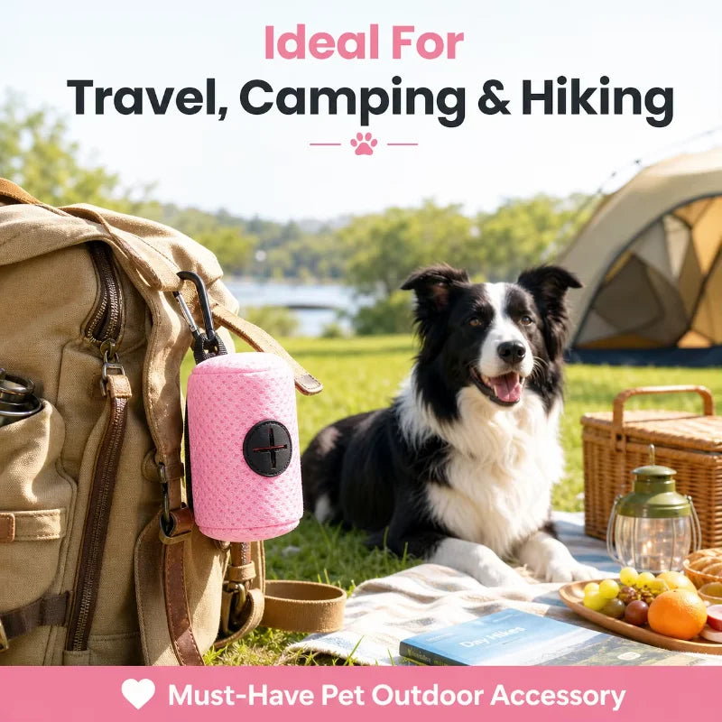 Hanging Dog Poop Bag Dispenser — Convenient Pet Waste Holder for Walks