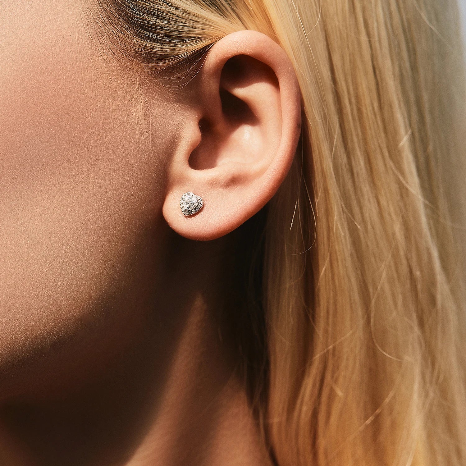 MODIAN Moissanite Stud Earrings — 925 Sterling Silver Geometric Jewelry