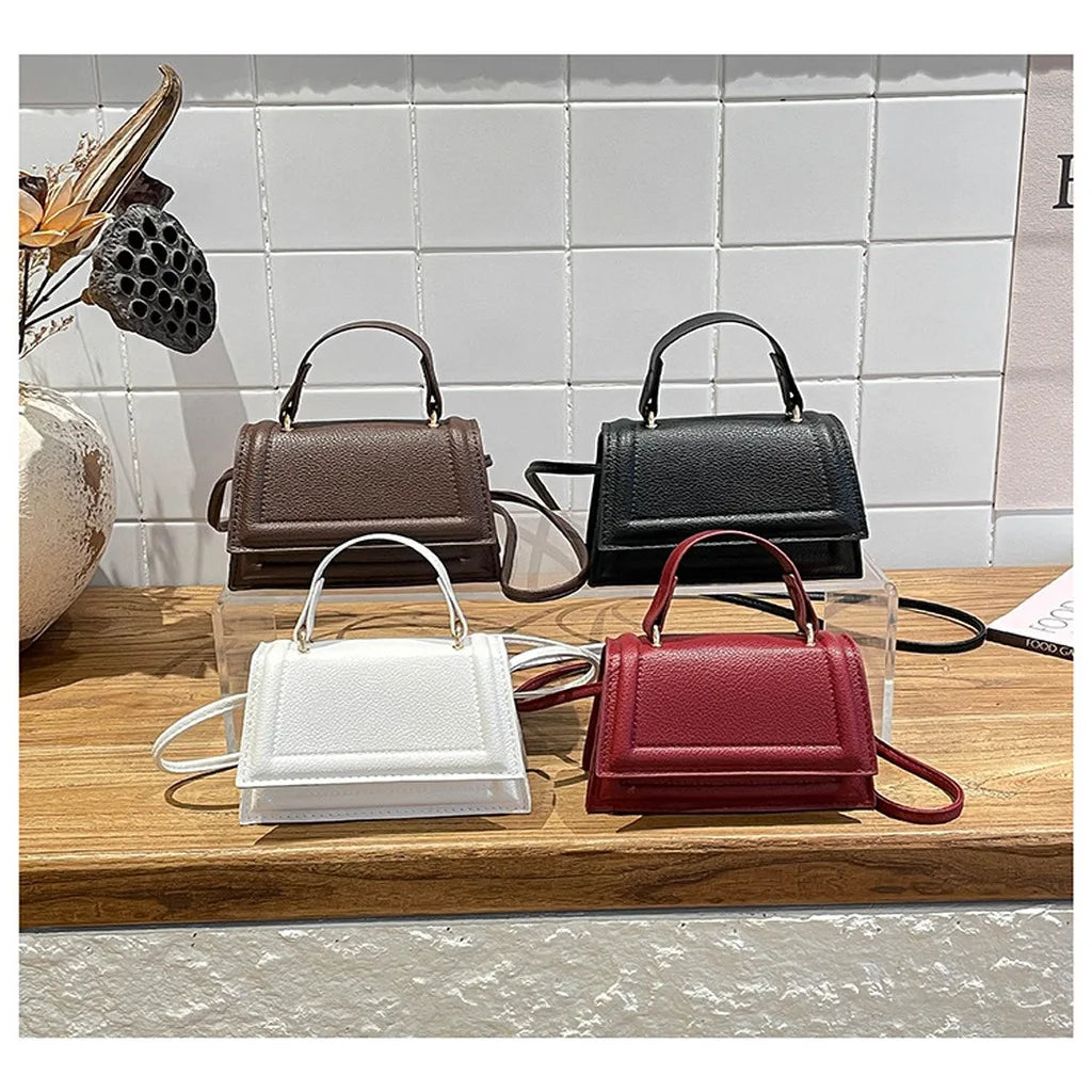 Women's Mini Square Handbag — Versatile Crossbody & Top Handle Bag