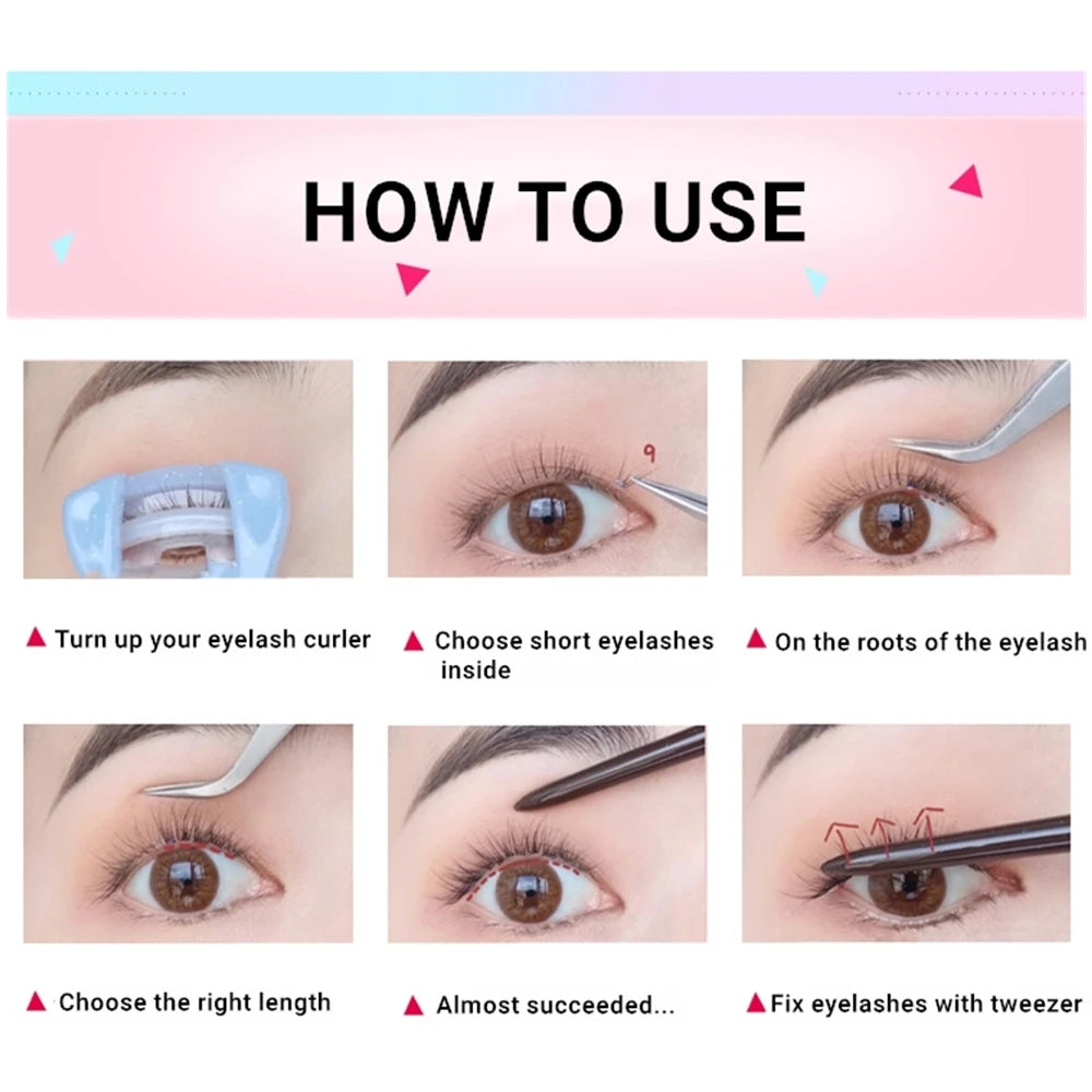 Wispy Volume Cluster Eyelashes — Natural Fluffy Individual Extensions