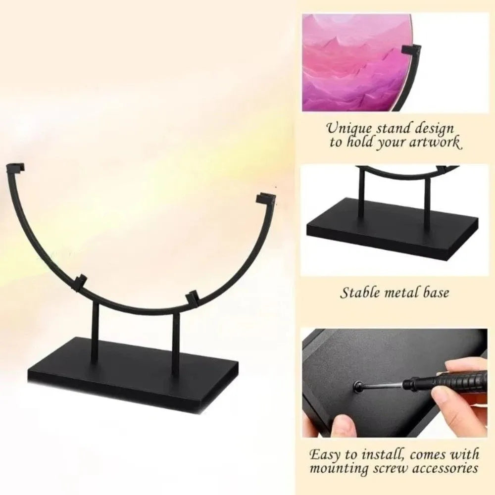Iron Metal Easel Stand — Sturdy Display Rack for Art and Plates