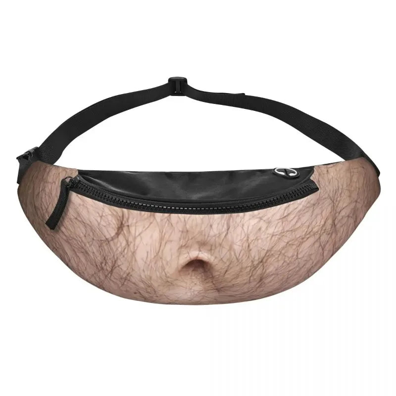Novelty Fake Belly Waist Bag — Funny Prank Fanny Pack for Parties