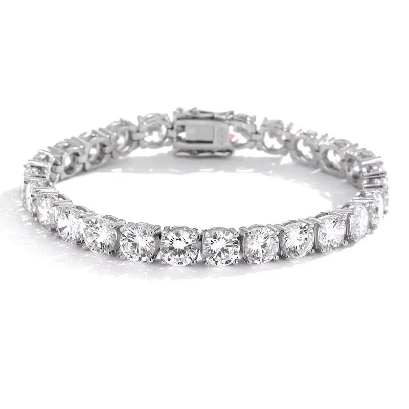 knobspin Moissanite Tennis Bracelet — 925 Sterling Silver Fine Jewelry