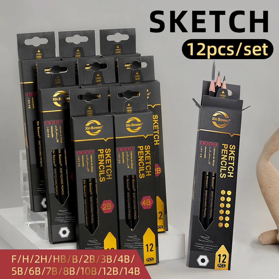 Pustell Graphite Sketching Pencil Set — Professional Art Supplies for Shading