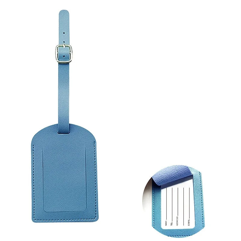 CEXIKA PU Leather Luggage Tag — Durable Suitcase Identifier & ID Holder
