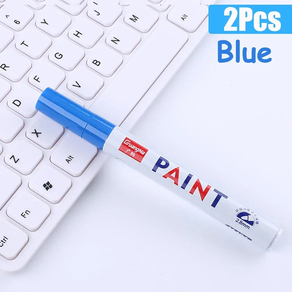 Permanent Paint Marker Pens — Waterproof Quick-Dry Tire & Craft Markers