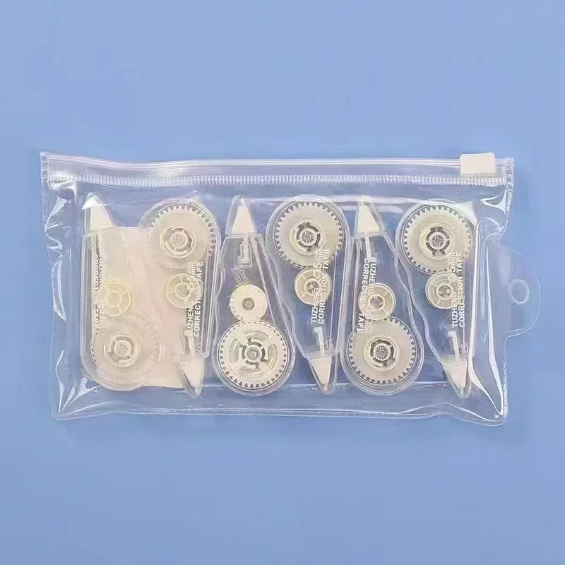 6-Piece Correction Tape Set — Cute Mechanical Design for School & Journaling