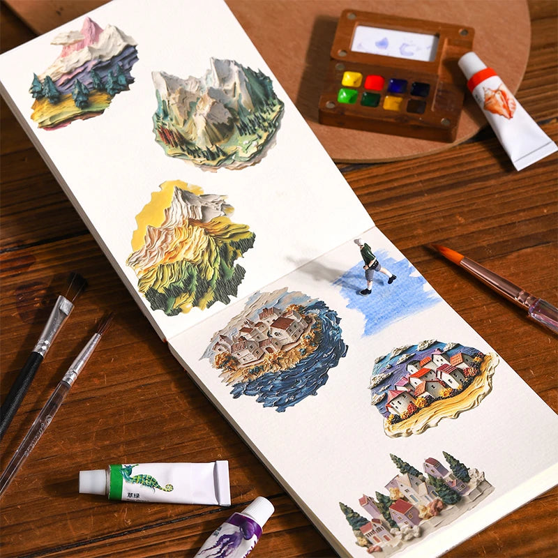 Scenery Decorative Stickers — 20 Piece Set for Scrapbooking & Journals