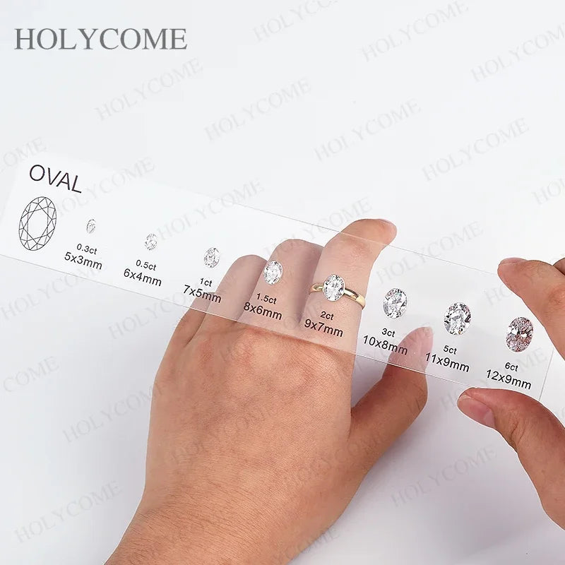 PTX Cubic Zirconia Comparison Chart — Jewelry Size & Shape Reference Kit