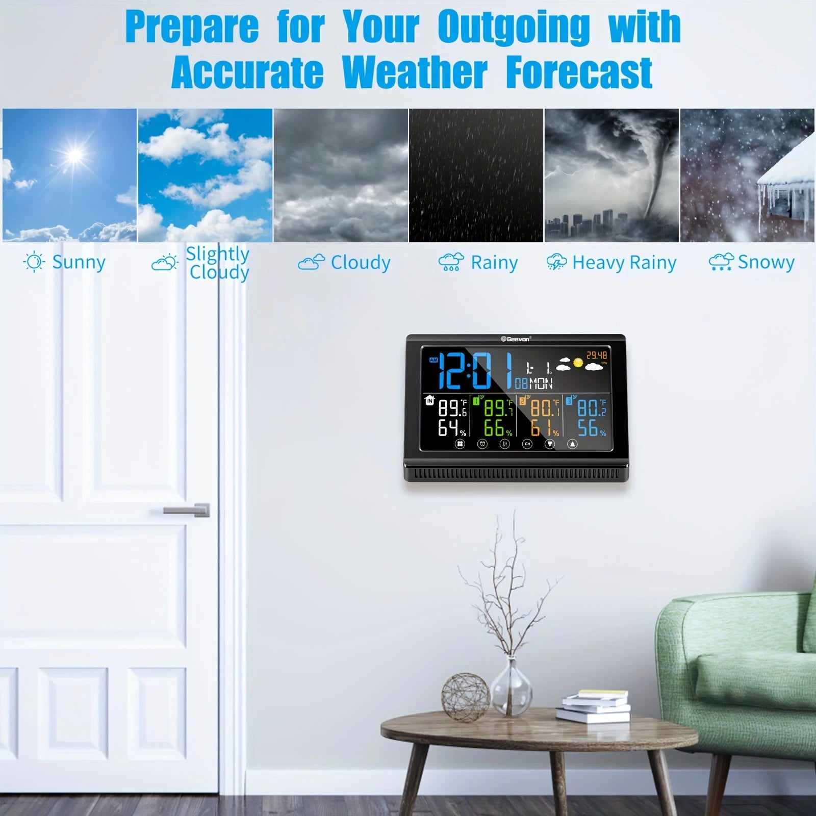 Geevon Weather Station — Digital Temperature Humidity Meter