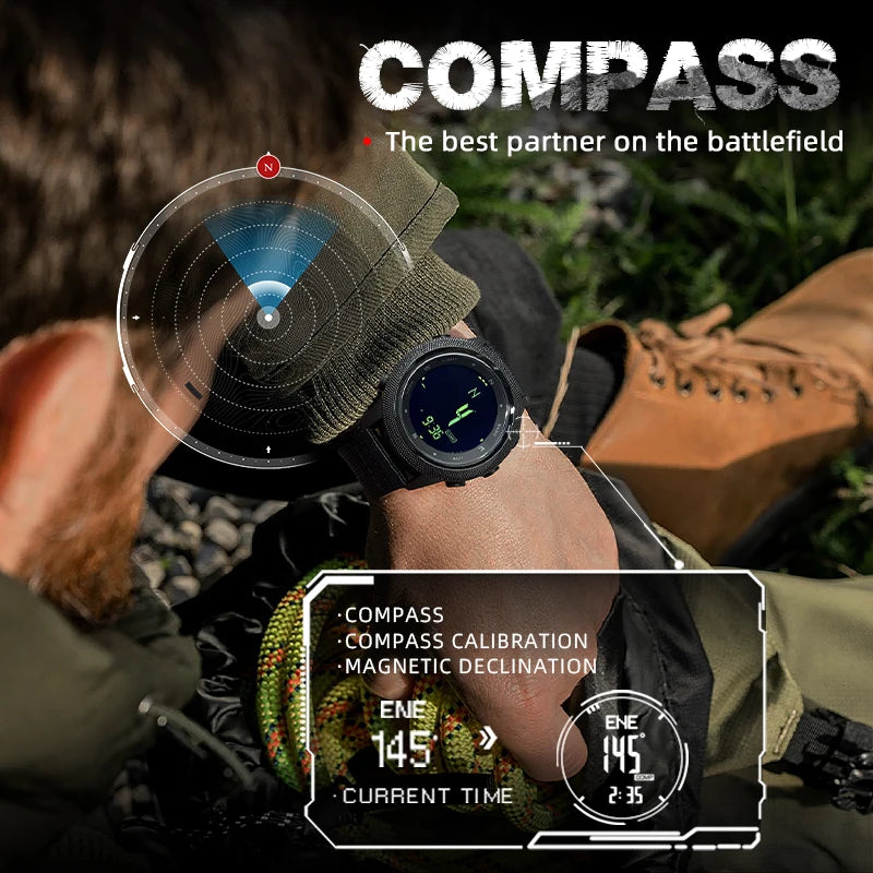 NORTH EDGE APACHE-46 Digital Sports Watch — Altimeter, Barometer & Compass