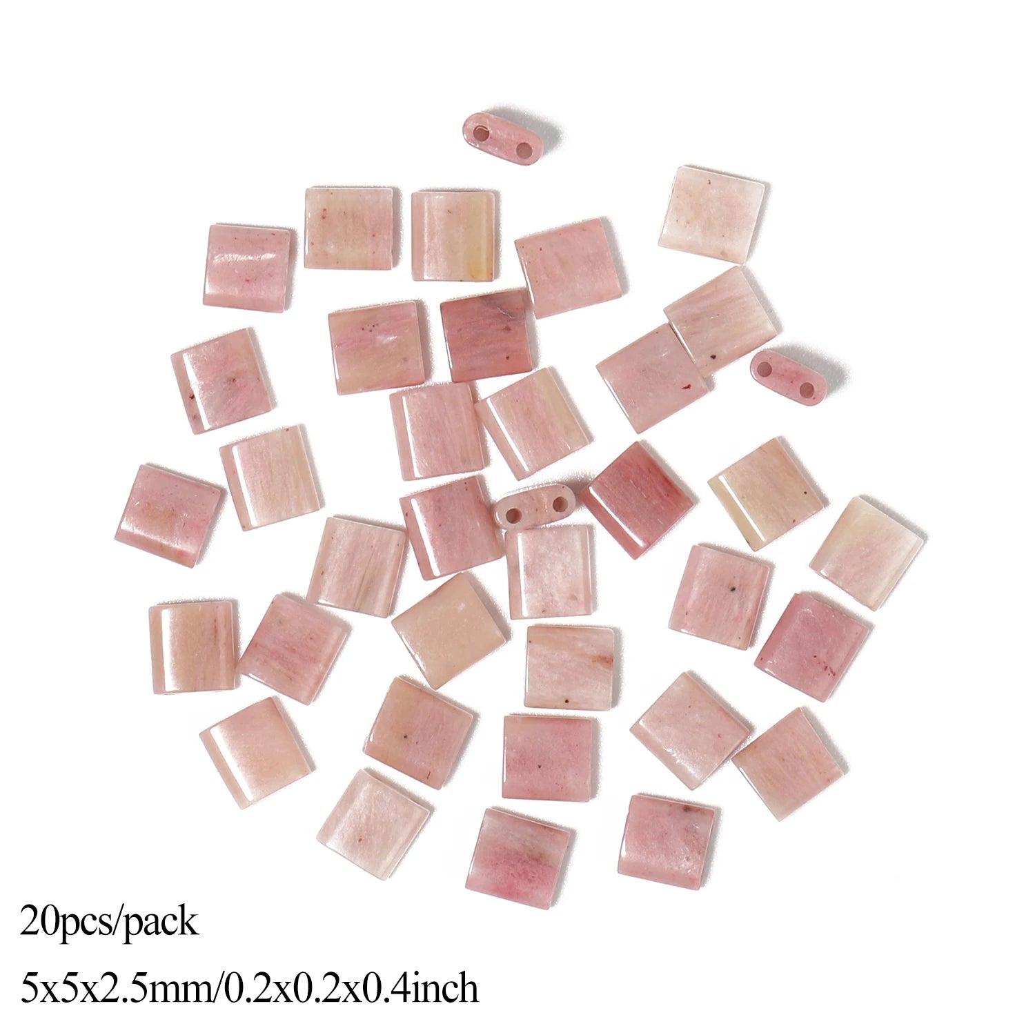 Natural Rhodonite Stone Beads — Multi-Shape Charms for DIY Jewelry Making