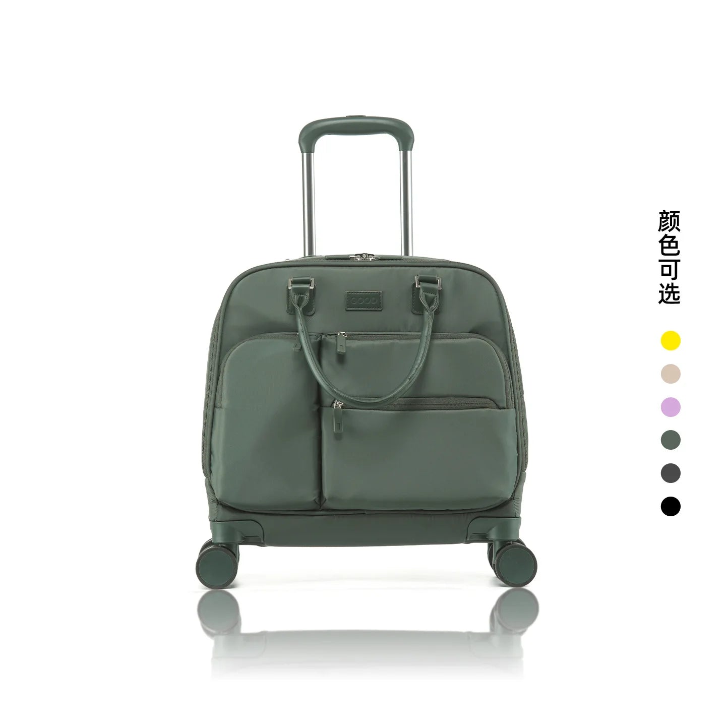 18 Inch Rolling Laptop Carry-On — Waterproof Business Travel Trolley Bag