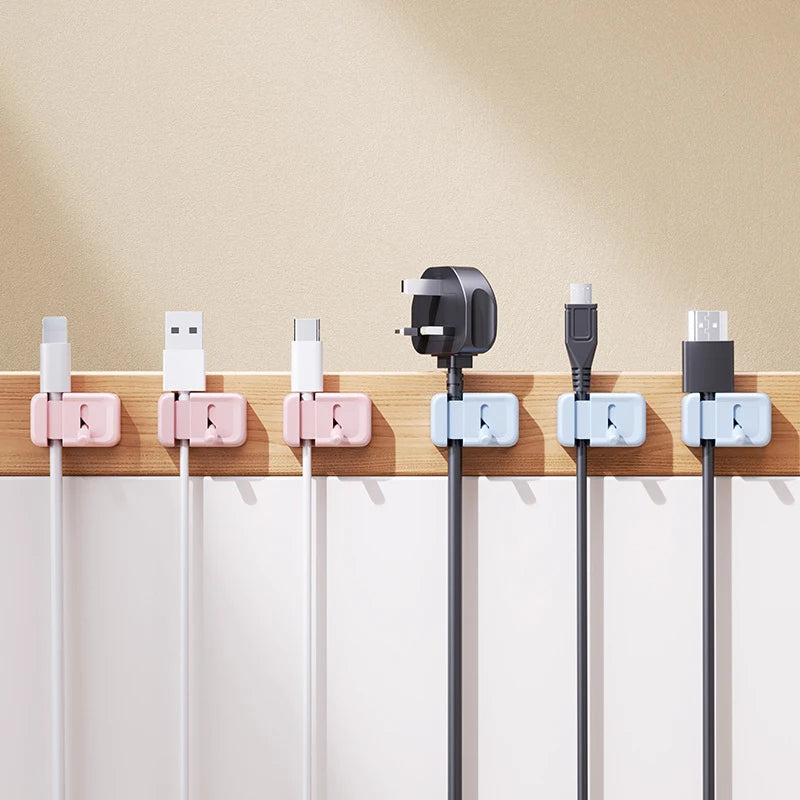 Edge-Mounted Cable Management Clips — No-Drill Cord Organizer for Desks