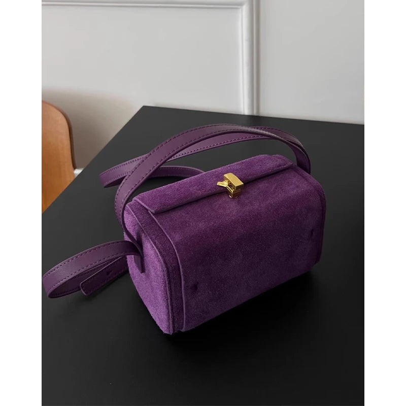 JCHENSJ Women's Mini Box Bag — Retro Frosted Crossbody Shoulder Bag