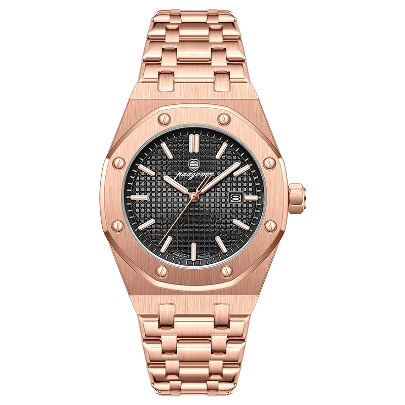 PAAZOMU Men's Business Wristwatch — Stainless Steel Quartz Watch with Luminous Date