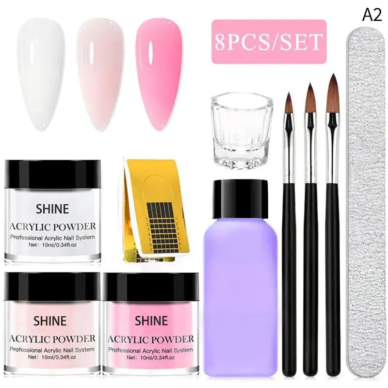 Jiauting Acrylic Nail System Kit — Professional Extension & Carving Set