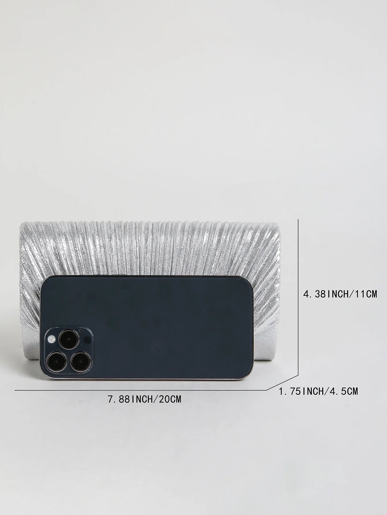 Glitter Evening Clutch Purse — Elegant Envelope Handbag with Detachable Chain