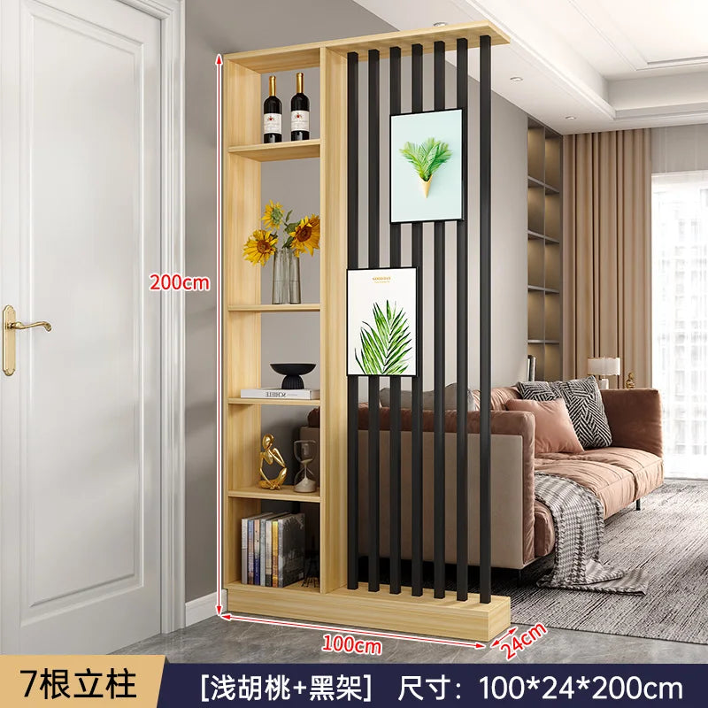 Modern Simple Room Divider — Elegant Wood Entrance Screen & Partition