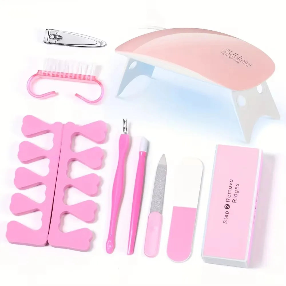 LULAA Professional Manicure Set — Electric Nail Drill & UV Lamp Kit