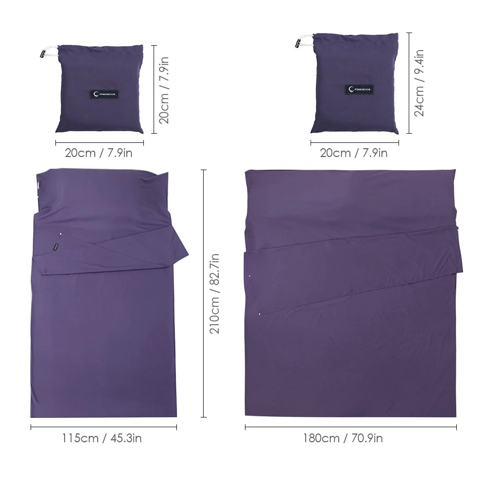 Lightweight Sleeping Bag Liner — Breathable Travel Sheet for Camping