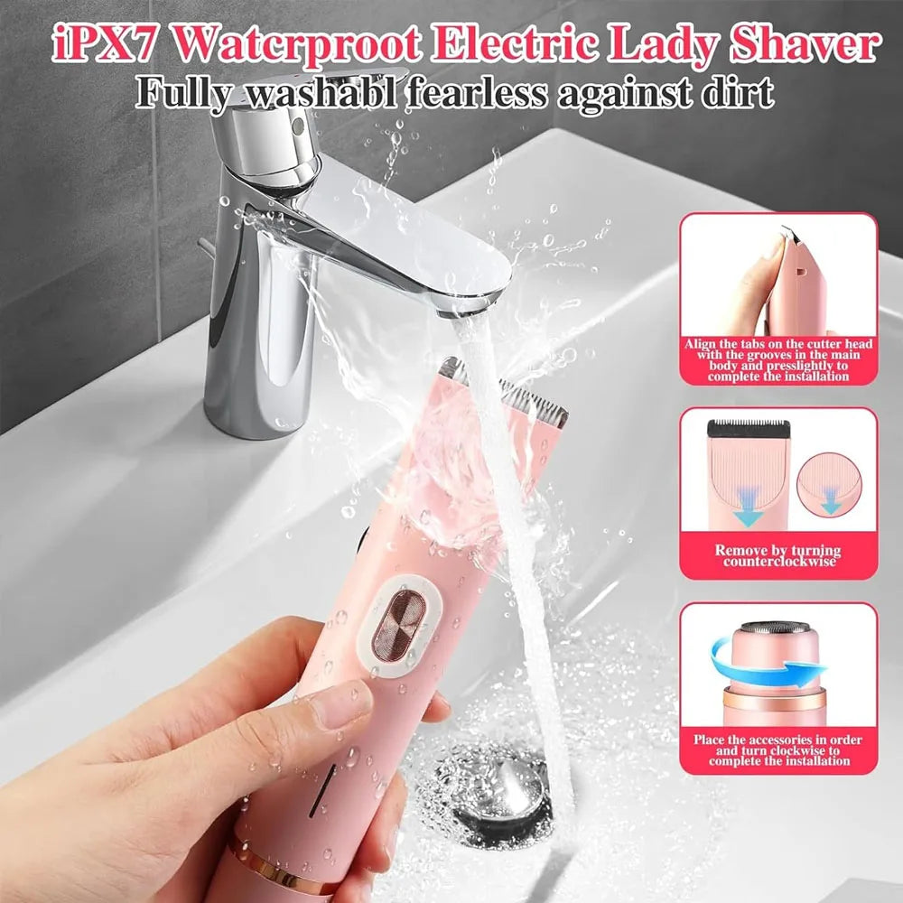 WITZIO 2-in-1 Electric Epilator — Portable Facial and Body Hair Trimmer