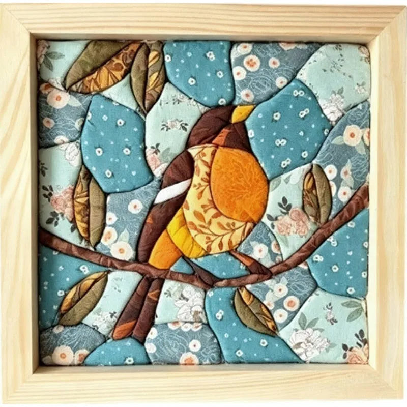 DIY No-Sew Fabric Art Kit — Patchwork Handcraft Set for Home Decor