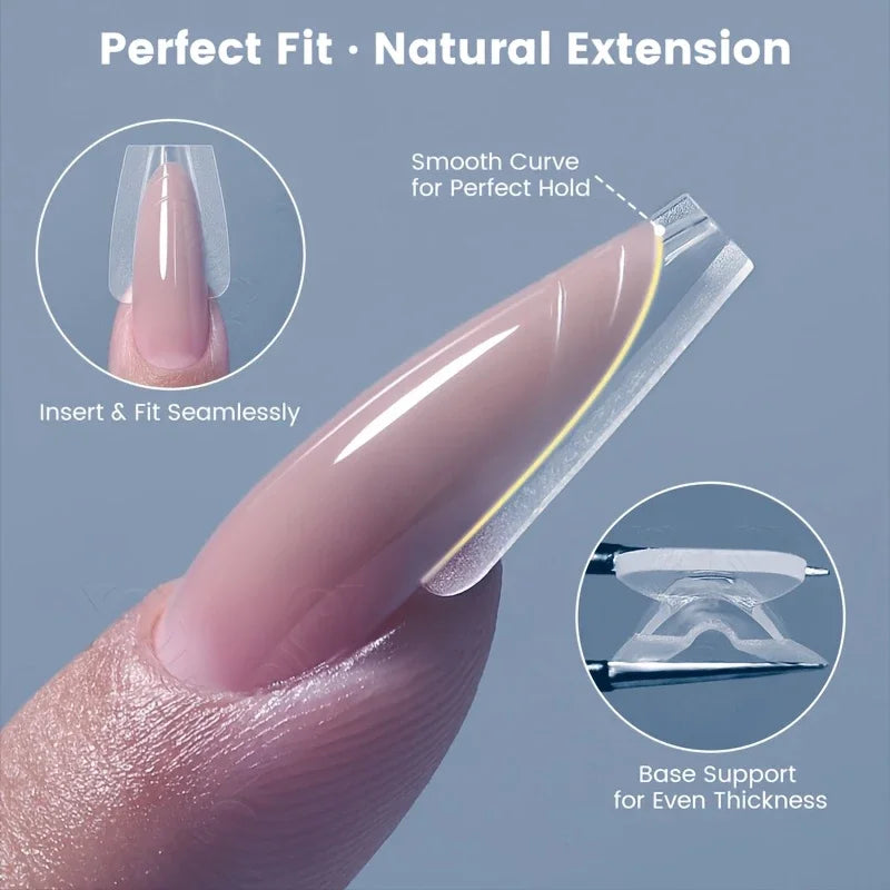 Dual-Form Nail Extension Molds — 240 Piece Set for Quick Manicures