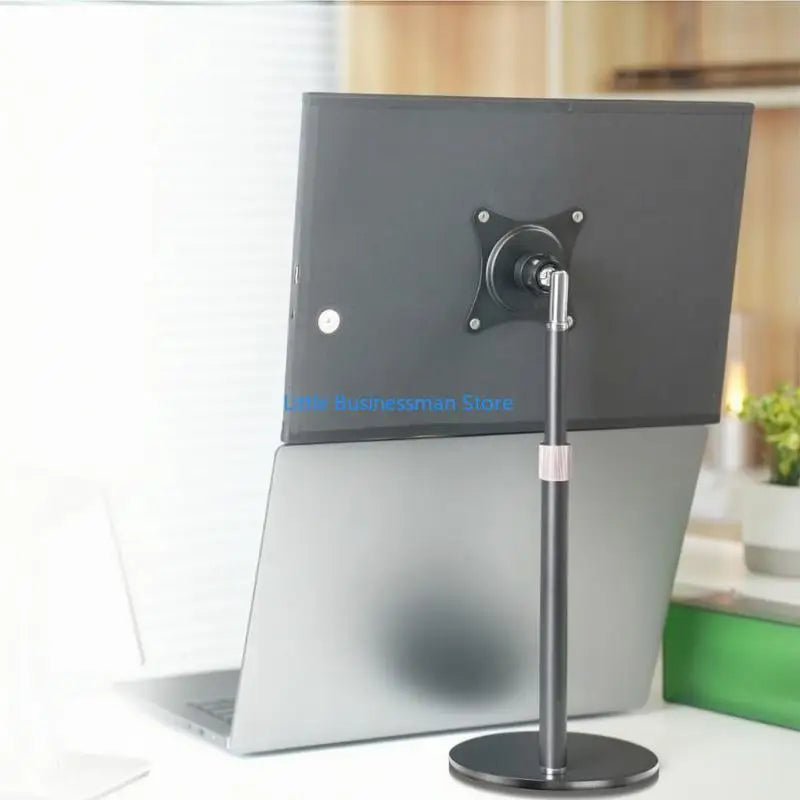 Portable Monitor Stand — Adjustable Metal Desk Mount with VESA Support