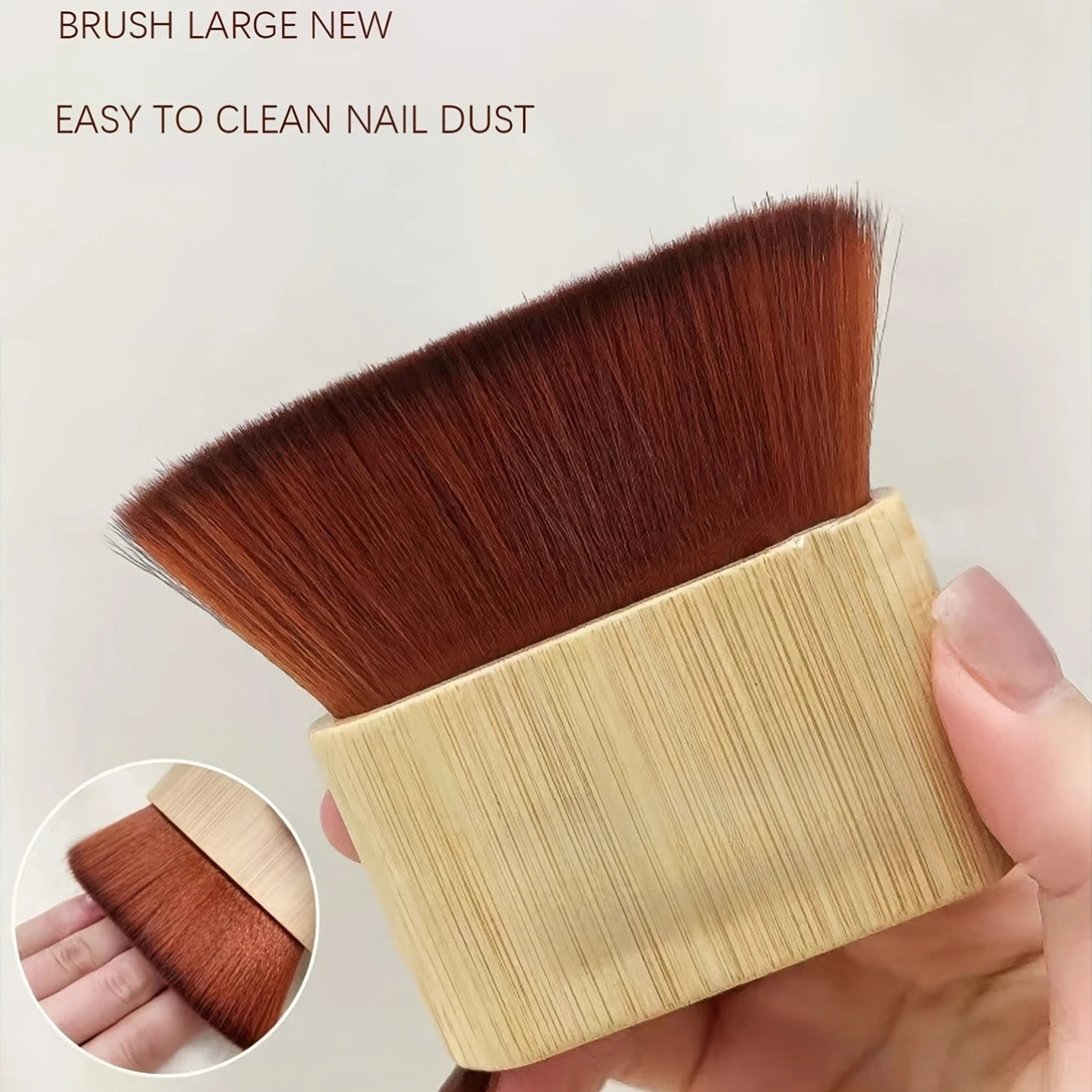 Nail Polish Dust Brush — Soft Fluffy Bristles for Salon & Home Use