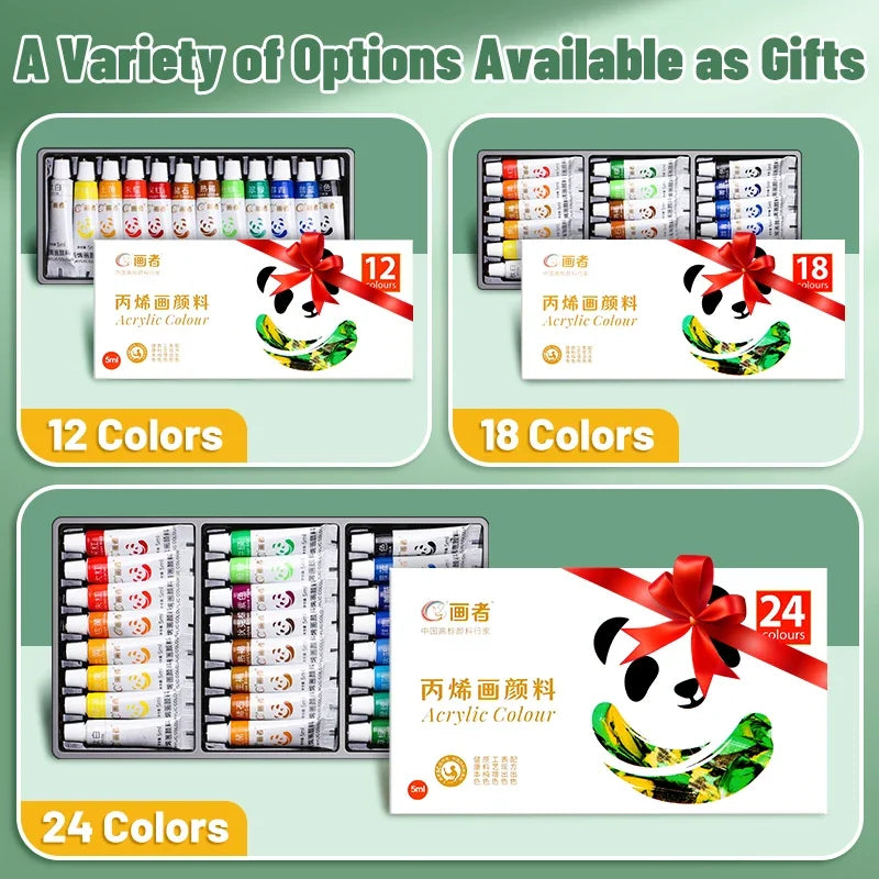 kissbuty Acrylic Paint Set — Vibrant Pigments for DIY Crafts and Canvas