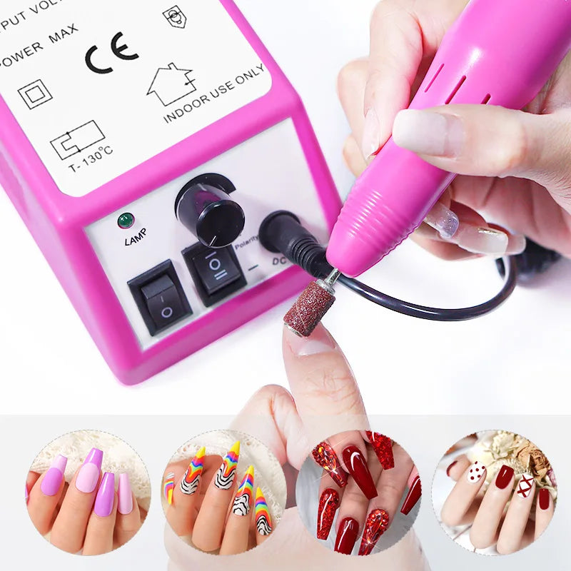 Electric Nail Drill Machine Set — Professional Manicure & Gel Removal Kit